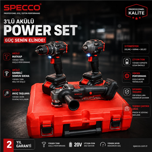 SPECCO 1050 MATKAP + 350N SOMUN SÖKME + 115/125 TAŞLAMA